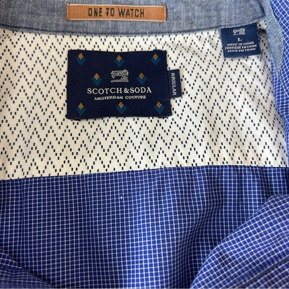 SCOTCH & SODA Men Regular Fit Shirt Size Large - Picture 5 of 9